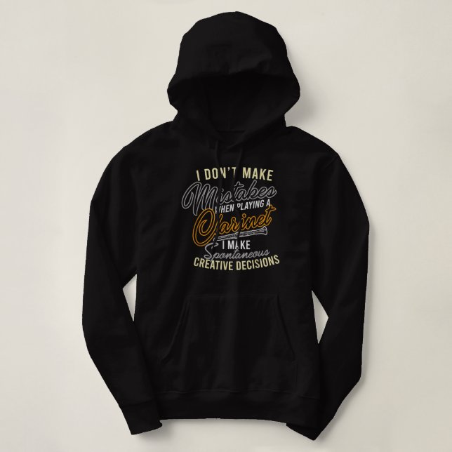 Sudadera No cometí errores al interpretar el clarinete burl (Diseño del anverso)