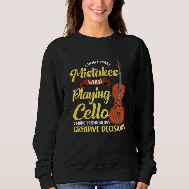 Sudadera No cometo errores al jugar a Cello (Anverso)