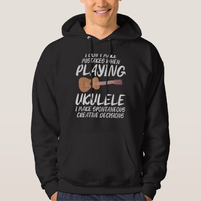 Sudadera No cometo errores al jugar Chiste fácil a Ukulele (Anverso)