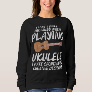Sudadera No cometo errores al jugar Chiste fácil a Ukulele