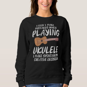 Sudadera No cometo errores al jugar Chiste fácil a Ukulele