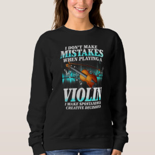 Sudadera No Cometo Errores Humor de Músico de Violín Para M