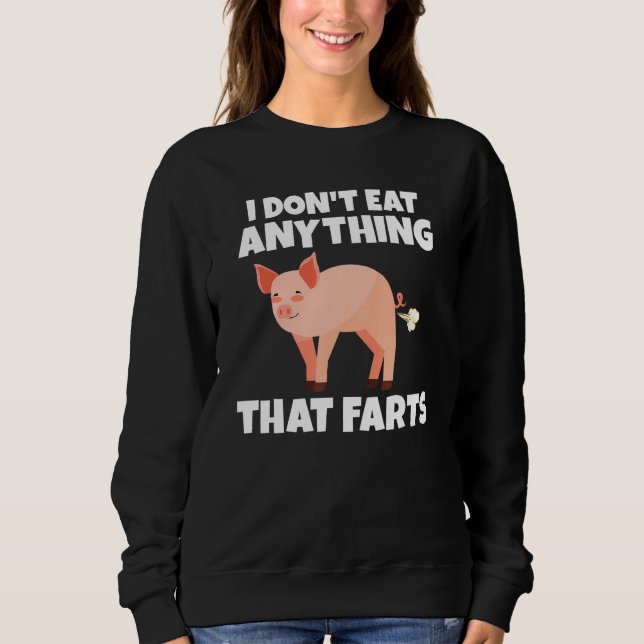 Sudadera No como nada que se flatula Veganos y vegetarianos (Anverso)
