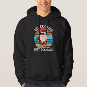 Sudadera No Cookies Cócteles Santa Verano Retro Navidad 