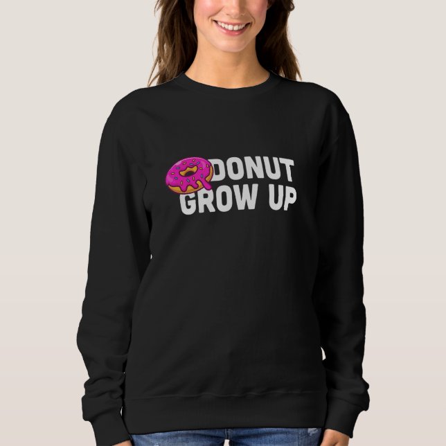 Sudadera No crezcas, fiesta de donas (Anverso)