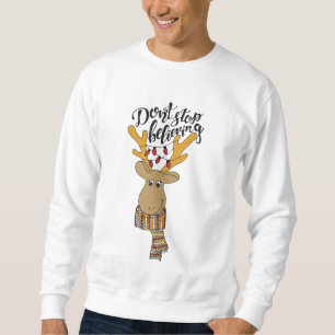 Sudadera No dejen de creer/Navidades citan/renos
