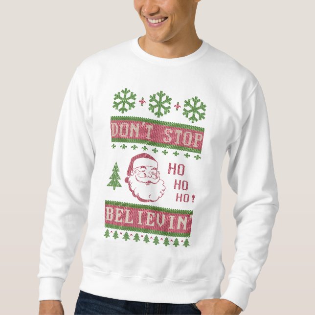 Sudadera No dejes de creer a Navidades feos (Anverso)