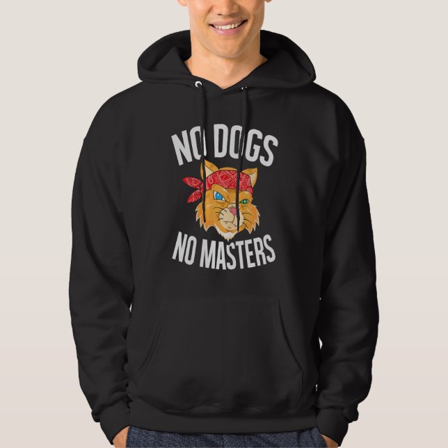 Sudadera No Dogs No Masters  Sarcastic Orange Tabby Cat (Anverso)