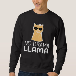 Sudadera No Drama Llama Granjas de Animales Alpaca Llama Pr