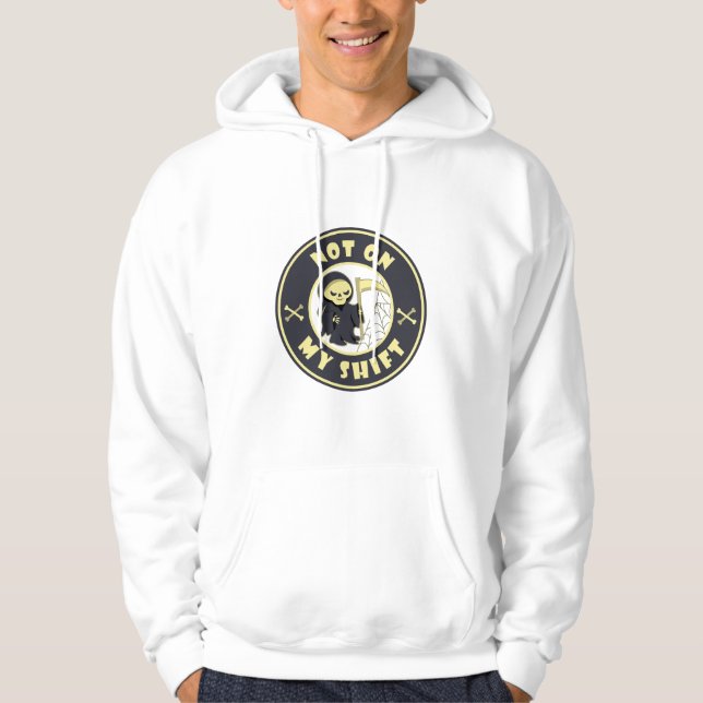 Sudadera No en mi cita de Halloween de Grim Reaper (Anverso)