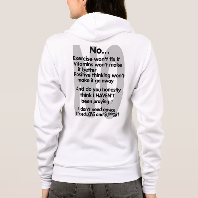 Sudadera No... Enfermedad invisible (Reverso)