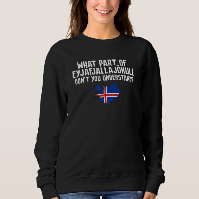 Sudadera ¿No entiendes volcán Islandia (Anverso)