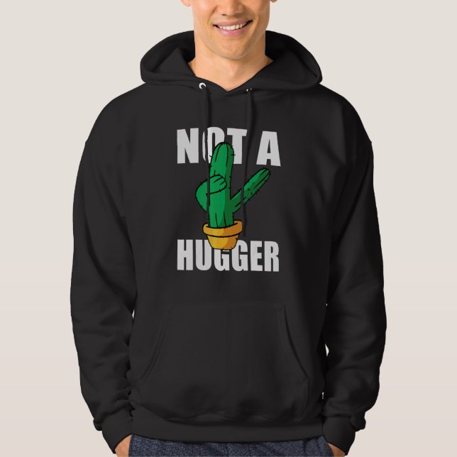 Sudadera No es un abrazador  Gente Cactus (Anverso)