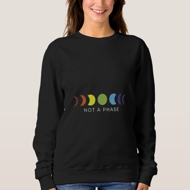Sudadera No es una fase Luna LGBT Orgullo Trans Transgénero (Anverso)