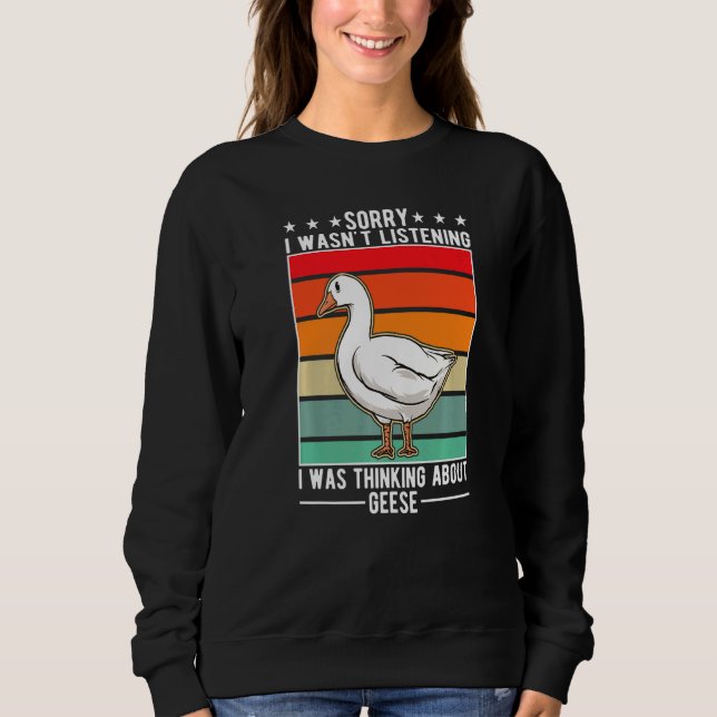 Sudadera No escuchaba que pensaba en geés (Anverso)