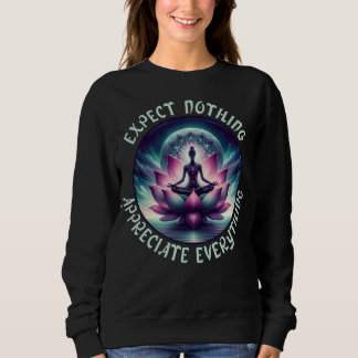 Sudadera No Esperar Nada, Apreciar Todo El Lotus Art