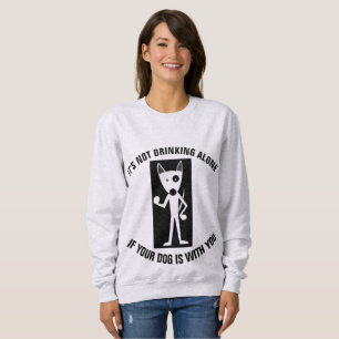 SUDADERA NO ESTÁ BEBIENDO SOLAMENTE SI SU PERRO ESTÁ CON