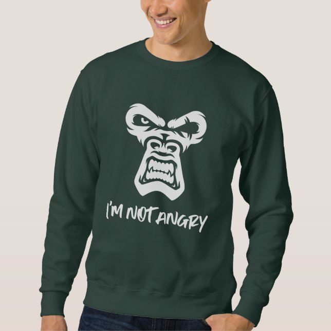 Sudadera No estoy enojado, el mono (Anverso)