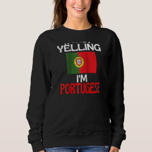 Sudadera No Estoy Gritando Raglan, Portugal Curioso