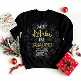 Sudadera No estoy leyendo arte de gato