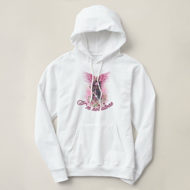 Sudadera No estoy sola luchando contra el cáncer de mama (Diseño del anverso)