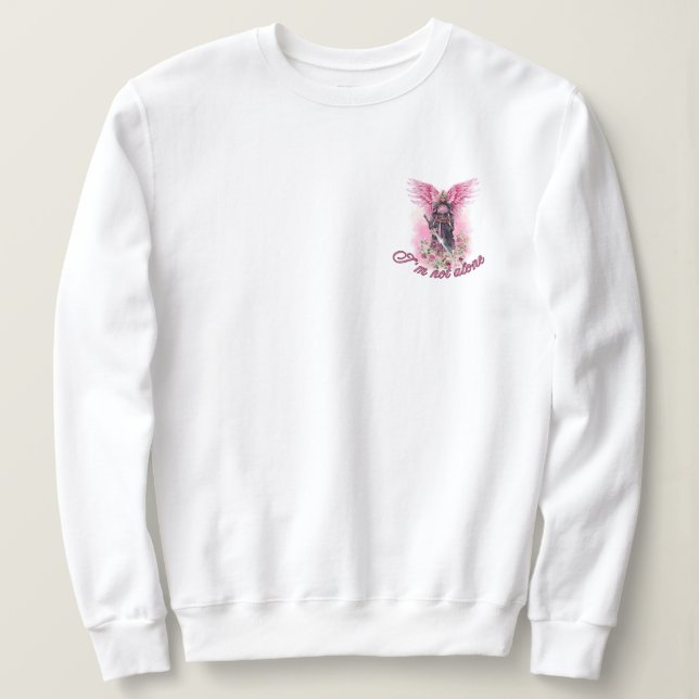 Sudadera No estoy sola luchando contra el cáncer de mama (Anverso del diseño)