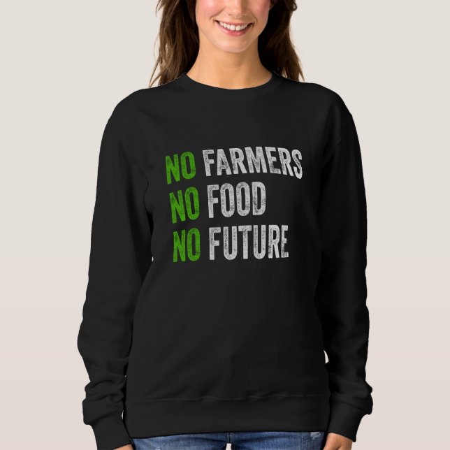 Sudadera No farmers no food no future for passionate farmer (Anverso)