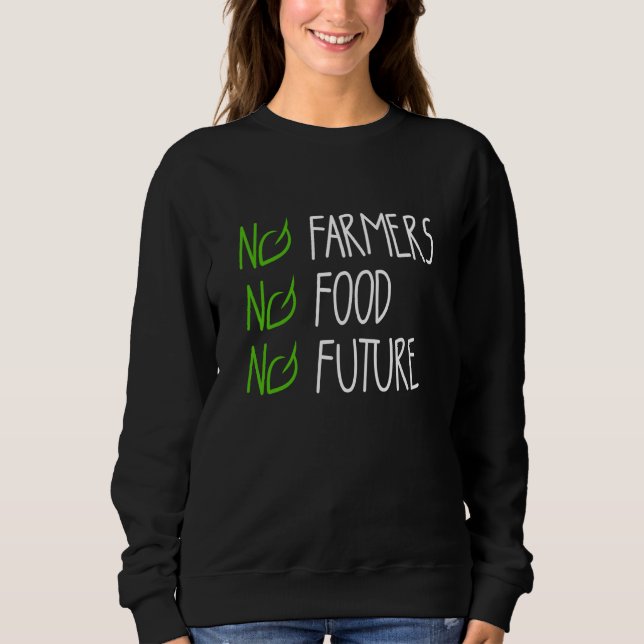 Sudadera No farmers no food no future for passionate farmer (Anverso)