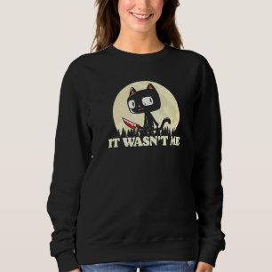 Sudadera No fui Gato Moon & Knife Cute Halloween