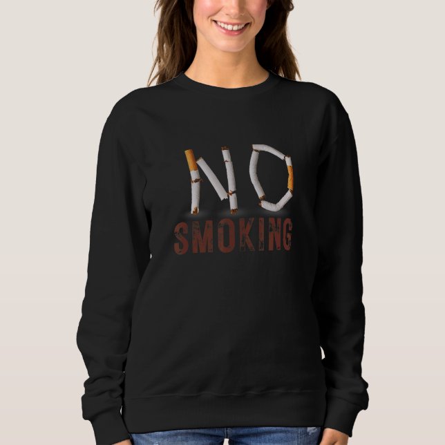Sudadera No fumar deja de fumar evita dejar de fumar (Anverso)