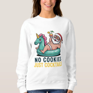 Sudadera No Galletas Solo Cócteles Santa Verano Navidad 