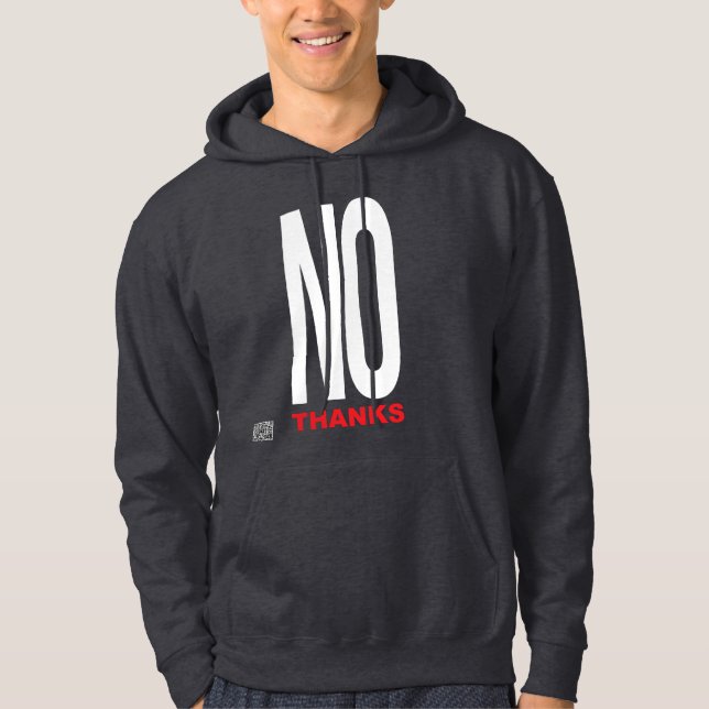 Sudadera No gracias negro (Anverso)