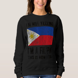 Sudadera No gritando soy filipino filipino bandera filipina