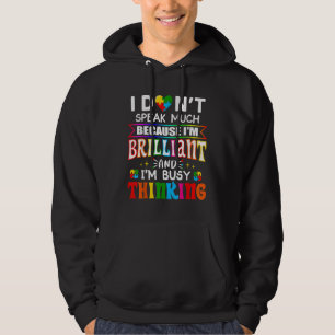 Sudadera No hablo mucho autismo brillante autista