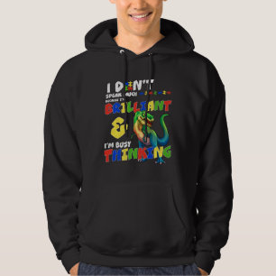Sudadera No hablo mucho autismo brillante chicos autistas D