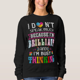 Sudadera No hablo mucho autismo brillante chicos autistas G
