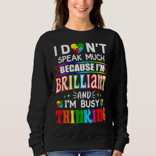 Sudadera No hablo mucho autismo brillante chicos autistas G