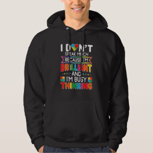 Sudadera No hablo mucho autismo brillante Hombres autistas 