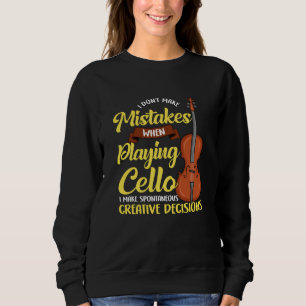 Sudadera No hago errores al jugar a Cello
