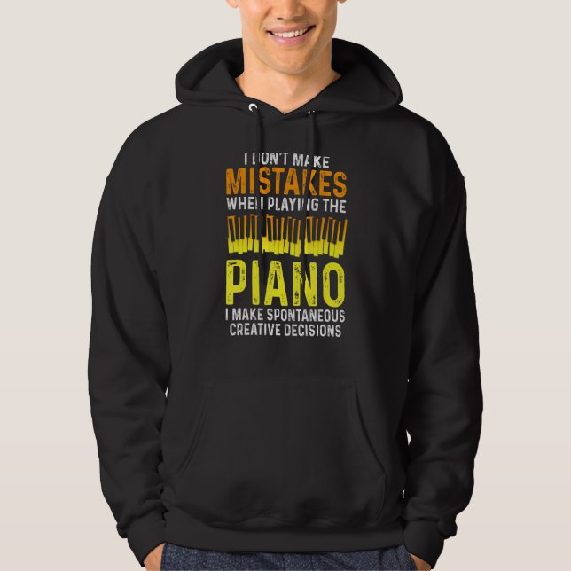 Sudadera No hago errores en el humor de músico de piano (Anverso)