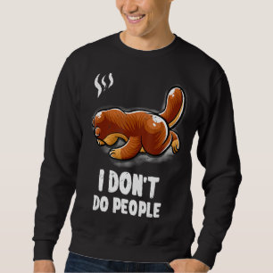 Sudadera No Hago Gente Introvertida Dormilona Nerd Nutria G