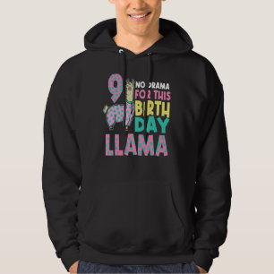 Sudadera No Hay Drama Para Este Cumpleaños Llama 9 Bday Fie