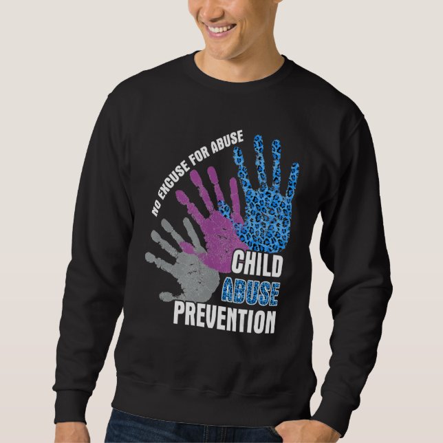 Sudadera No hay excusa para la prevención del maltrato infa (Anverso)