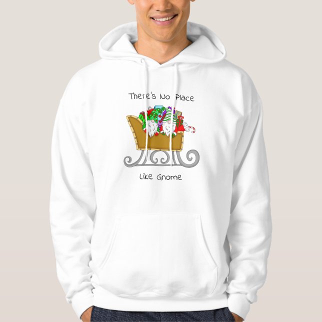 Sudadera No hay lugar como Gnome, Navidades (Anverso)