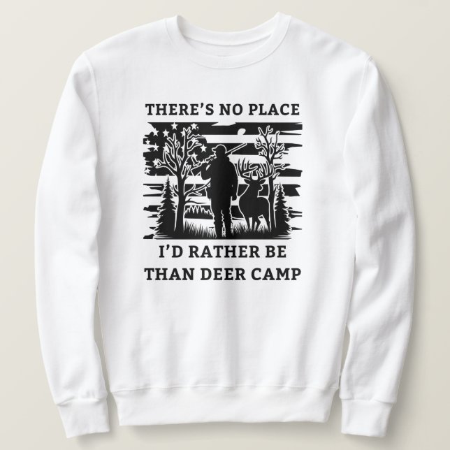 Sudadera No hay lugar donde prefiera ser que ciervo (Anverso del diseño)