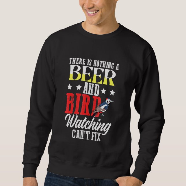 Sudadera No Hay Nada De Cerveza Y Pájaros Mirando El Cant F (Anverso)