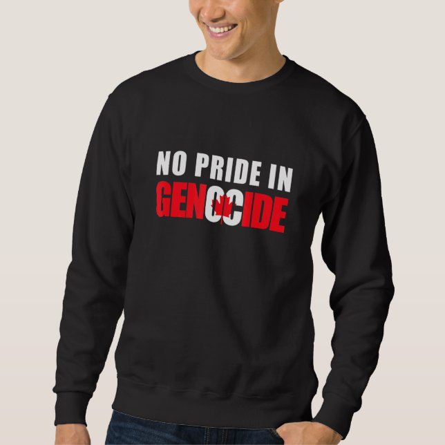 Sudadera No hay orgullo del genocidio - Día contra Canadá (Anverso)