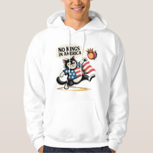 Sudadera No hay reyes en el gato patriótico de Estados Unid