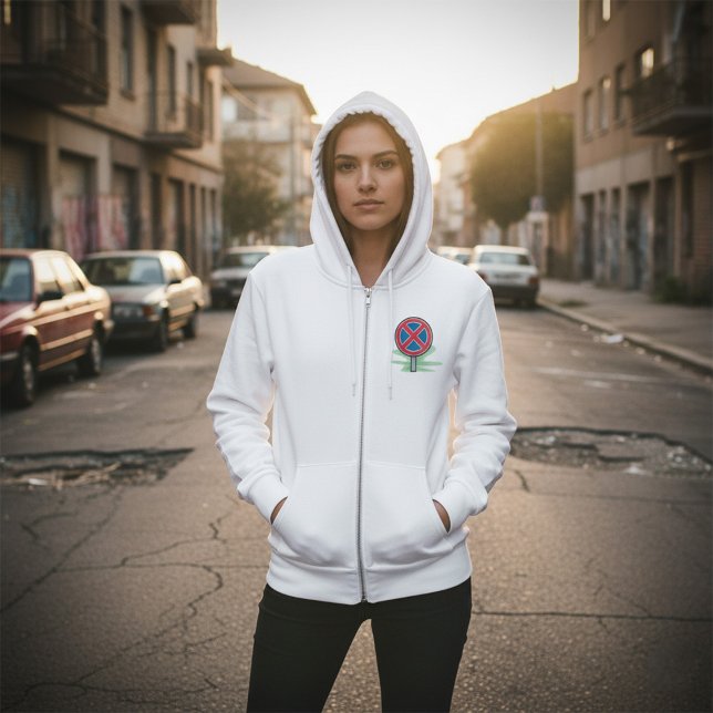 Sudadera No hay símbolo de tráfico rojo de Rótulo de carret (Subido por el creador)