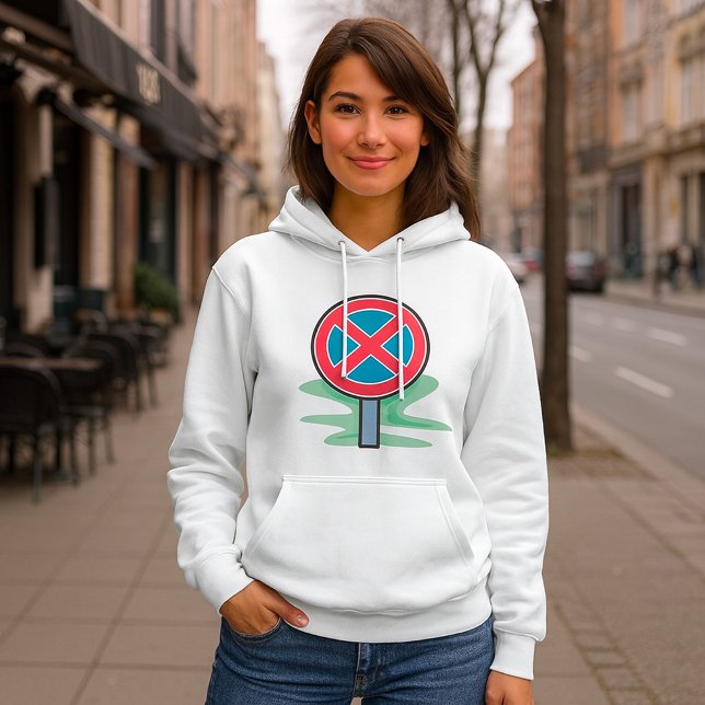 Sudadera No hay símbolo de tráfico rojo de Rótulo de carret (Subido por el creador)